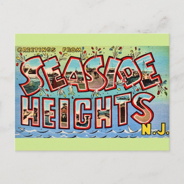 Carte Postale Seaside Heights NJ vintage  (Devant)