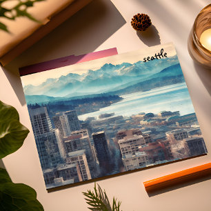 carte postale seattle