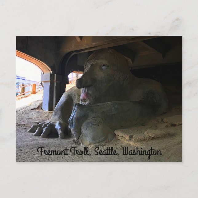 Carte postale Seattle Fremont Troll #2 (Devant)