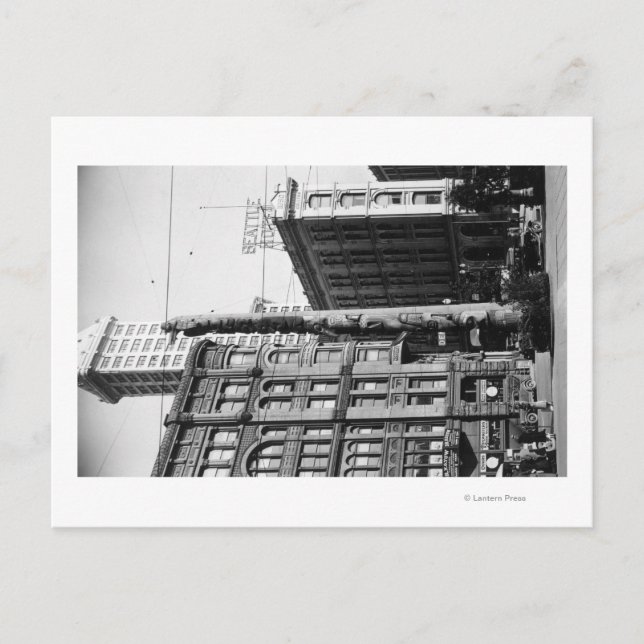 Carte Postale Seattle, Pole totémique du Bangladesh au Carré Pio (Devant)