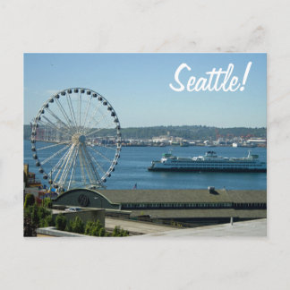 Carte Postale Seattle Roue et Ferry