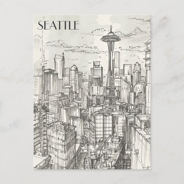 Carte Postale Seattle Skyline (Devant)