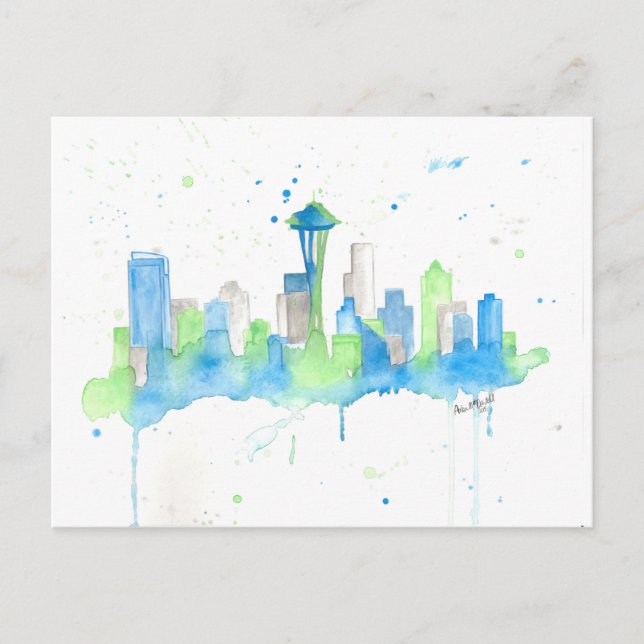 Carte Postale Seattle Skyline (Devant)