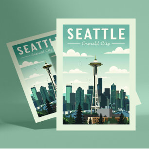 Carte Postale Seattle vintage