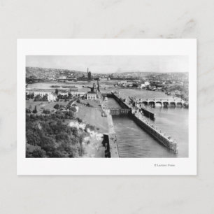 Carte Postale Seattle, WA États-Unis Verrous du gouvernement Vue