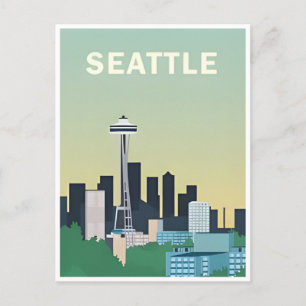 Carte Postale Seattle Washington Amérique Vintage voyage