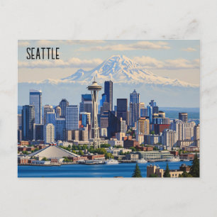 Carte Postale Seattle Washington Mt Rainier