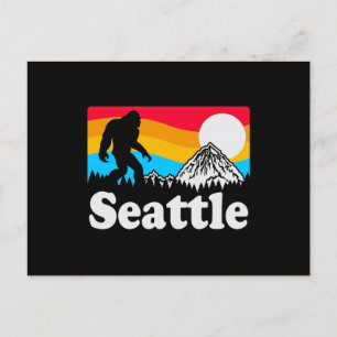 Carte Postale Seattle Washington Retro Bigfoot