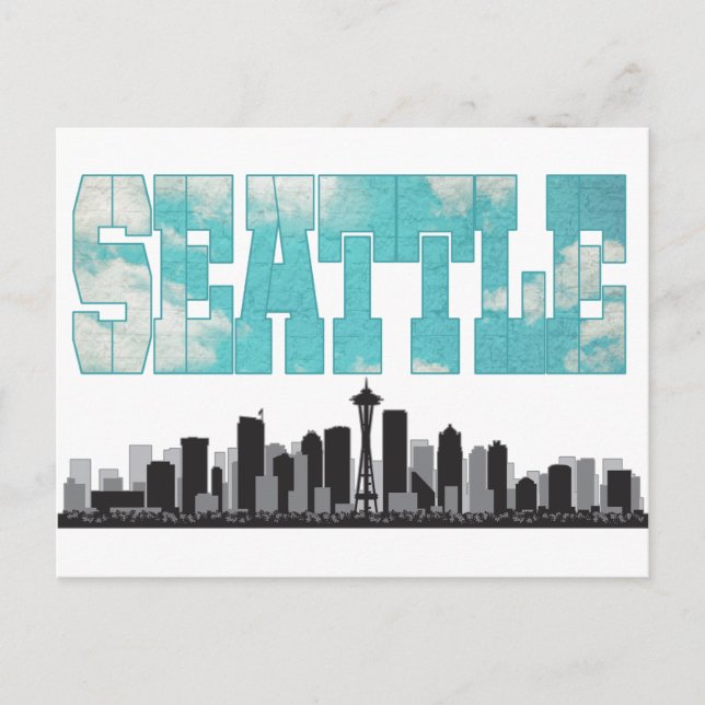Carte Postale Seattle Washington Skyline (Devant)