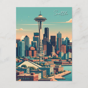 Carte Postale Seattle Washington Vintage