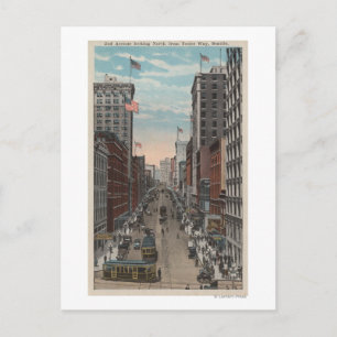 Carte Postale Seattle, WAView de la 2ème Ave de Yesler