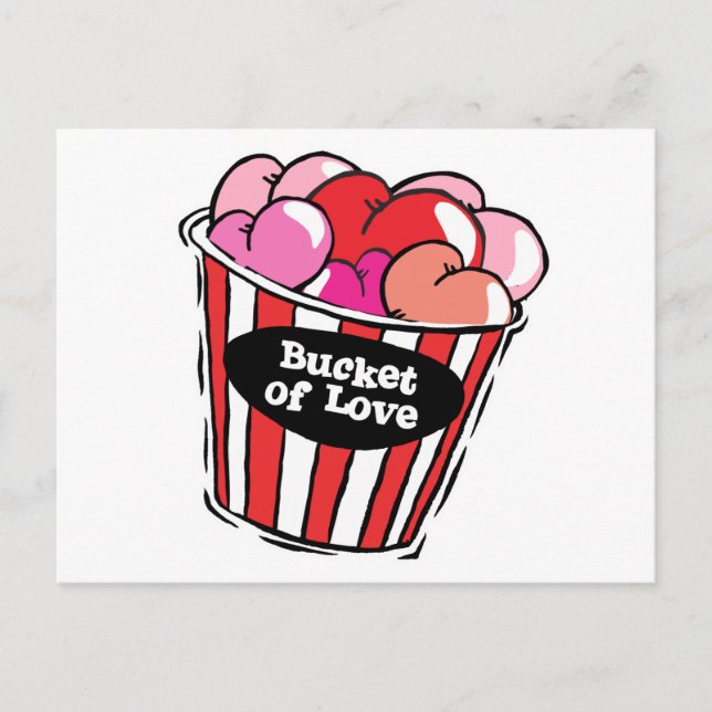 Carte Postale seau d'amour (Devant)