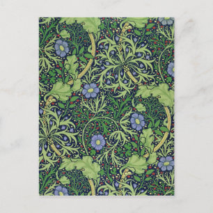 Carte Postale Seaweed cobalt thyme - William Morris