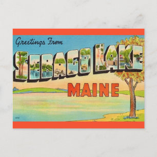 Carte Postale Sebago Lake Maine vintage 