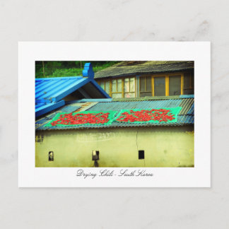 Carte Postale Séchage de chili sur le toit - Southkorea