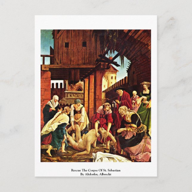 Carte Postale Secourir Le cadavre De Saint-Sébastien (Devant)
