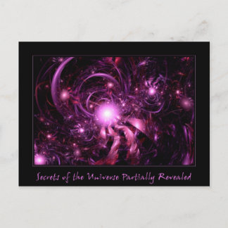 Carte Postale Secrets de l'univers partiellement indiqués