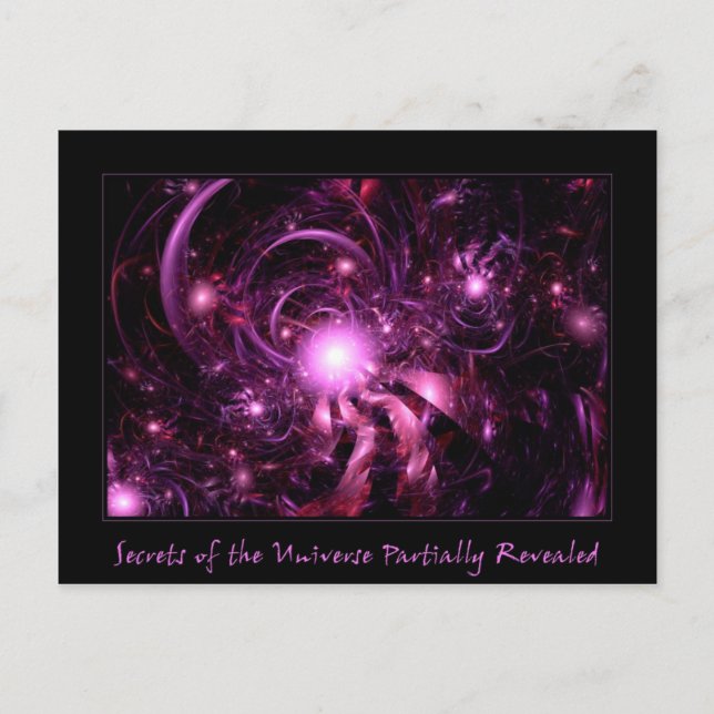 Carte Postale Secrets de l'univers partiellement indiqués (Devant)