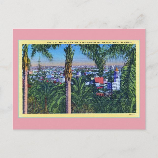 Carte Postale Section affaires Vintages Hollywood CAL (Devant)