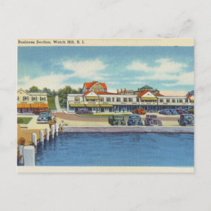 Carte Postale Section des affaires, Watch Hill, Rhode Island