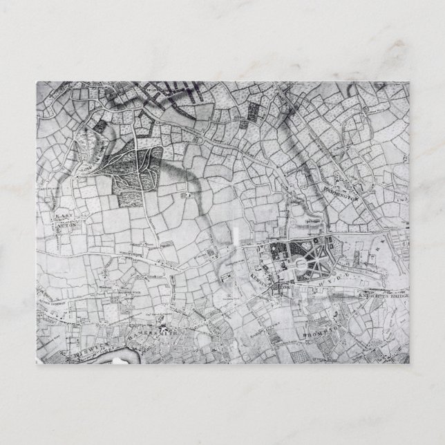 Carte Postale Section d'une feuille de l'enquête (Devant)