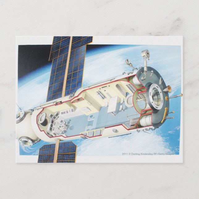 Carte Postale Section transversale de la station spatiale à éner (Devant)