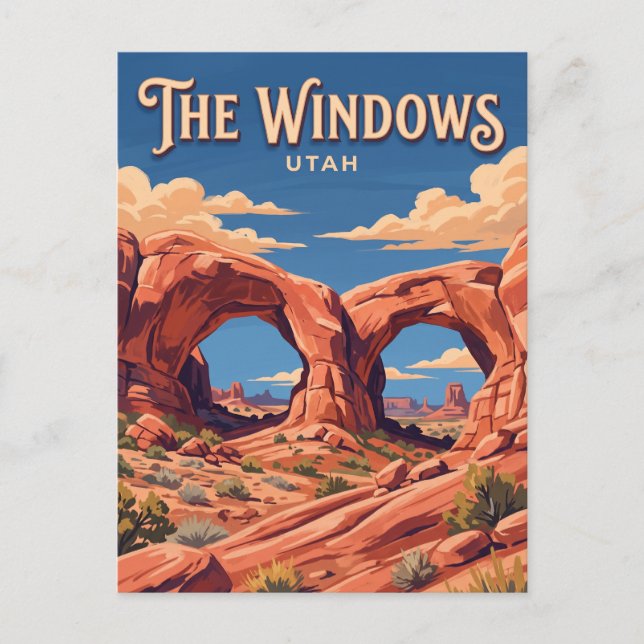 Carte Postale Section Windows Moab Utah (Devant)