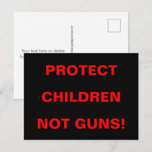 Carte Postale Sécurité de l'école PROTÉGEZ LES ENFANTS PAS LES A