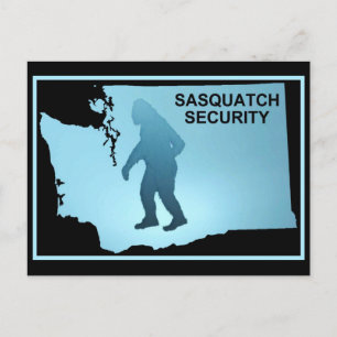 Carte Postale Sécurité Sasquatch