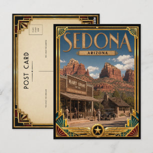 Carte Postale Sedona Arizona Art Déco Vintage Âge d'Or