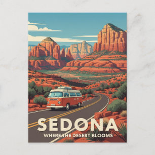 Carte Postale Sedona Arizona Travel Vintage Retro