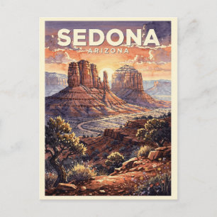 Carte Postale Sedona Arizona Vintage