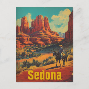 Carte Postale Sedona Cowboy vintage