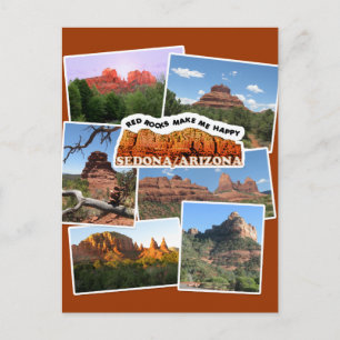 Carte Postale Sedona - Red Rocks me rendent heureux !