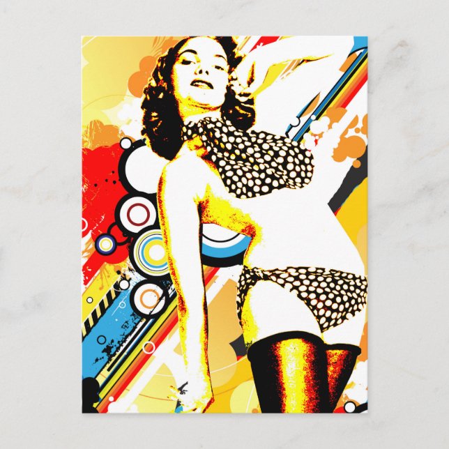 Carte Postale Séduction Nostalgique - Polka Dottie (Devant)