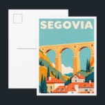 Carte Postale Segovia Espagne Art Vintage Illustration Voyage<br><div class="desc">Segovia Espagne Art Vintage Illustration Lieu de voyage</div>