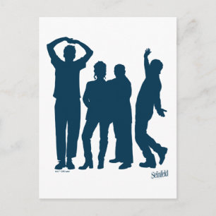 Carte Postale Seinfeld   Graphique de silhouette de groupe