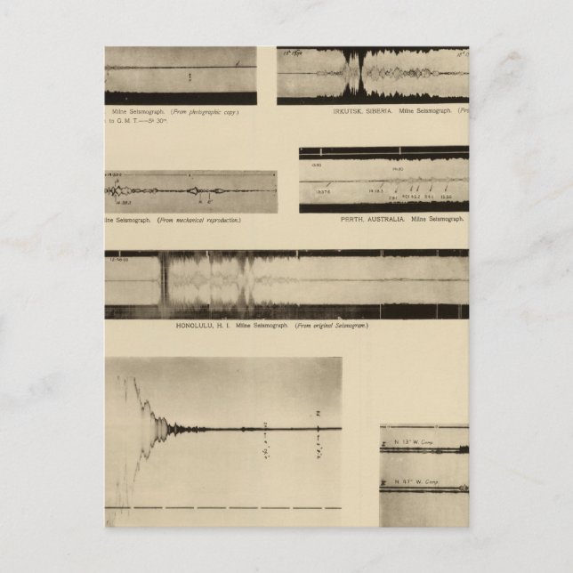 Carte Postale Seismogrammes californiens 2 (Devant)