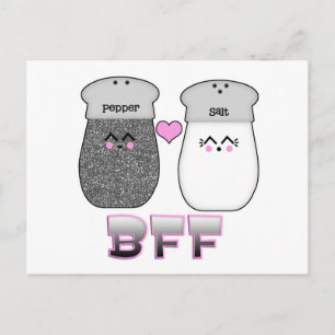 Carte Postale Sel Kawaii n poivre BFF