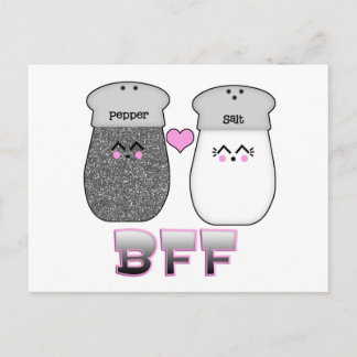 Carte Postale Sel Kawaii n poivre BFF