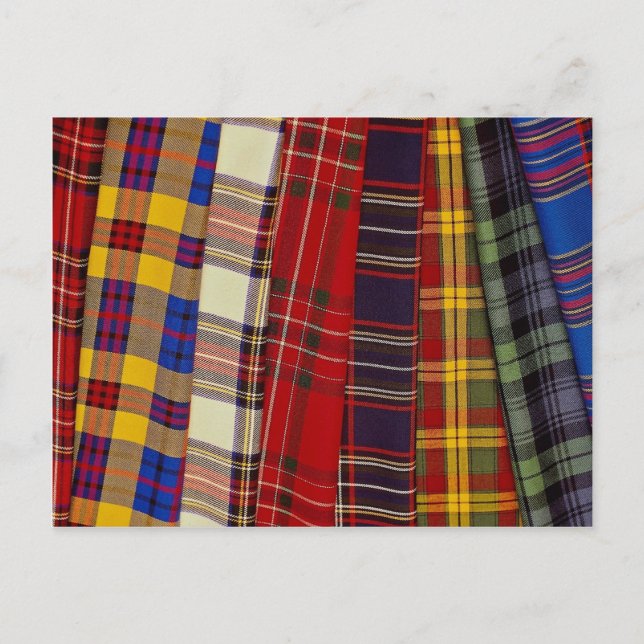 Carte Postale Sélection de tartans (Devant)