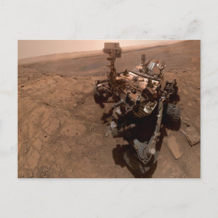 Carte Postale Selfie de Mars Curiosity Paysage martien rouge