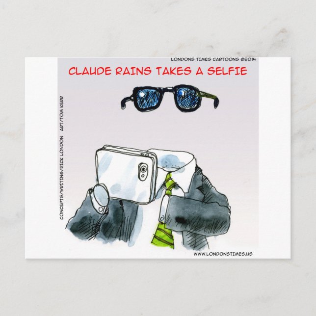 Carte Postale Selfie Invisible Funny (Devant)