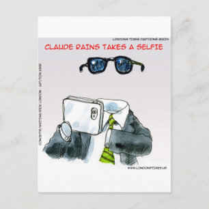 Carte Postale Selfie Invisible Funny