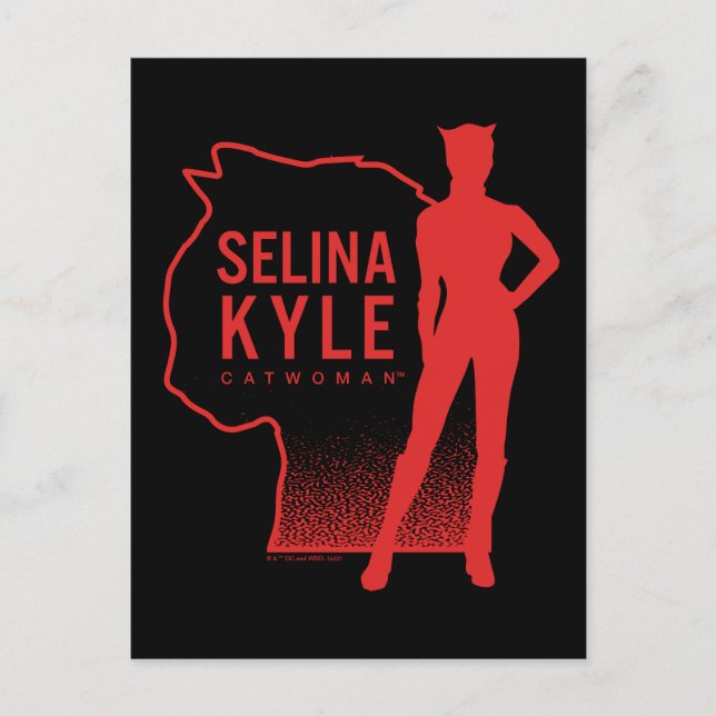 Carte Postale Selina Kyle Catwoman - logo (Devant)