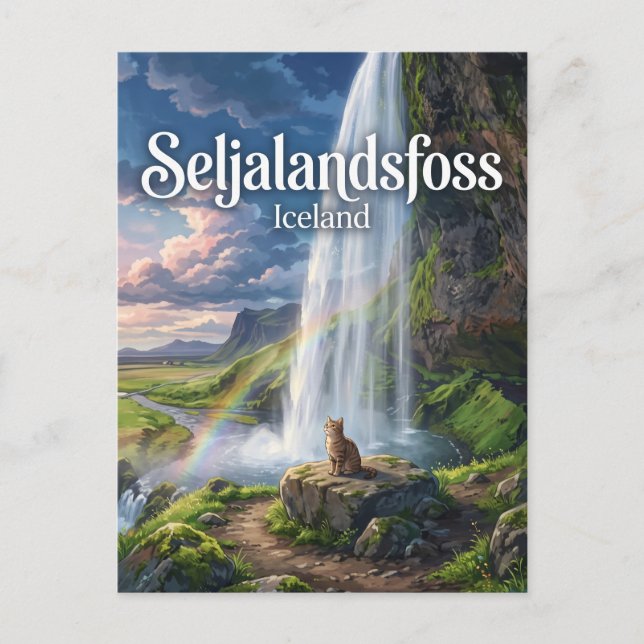 Carte Postale Seljalandsfoss Islande (Devant)