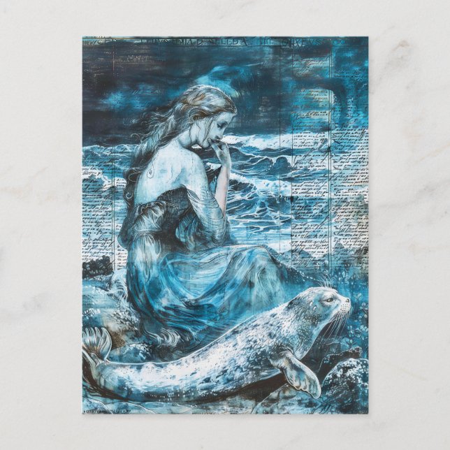 Carte Postale Selkie Céltic Sceau Changement De Forme (Devant)