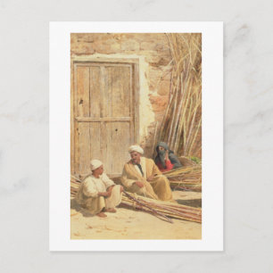Carte Postale Sellers of Sugar Cane, Egypt, 1892 (oil on canvas)