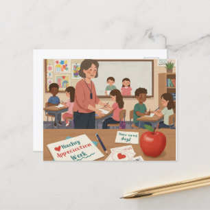 Carte Postale Semaine d'appréciation des enseignants