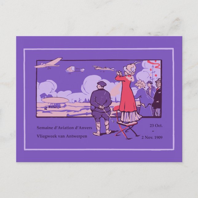 Carte Postale Semaine de l'aviation vintage d'Anvers (néerlandai (Devant)